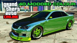 4D MODDED PAINTJOB ON ANY CAR IN GTA 5 ONLINE Modded Crew Colour Paintjob Tutorial [upl. by Zippora]