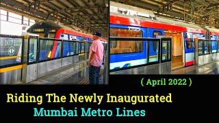 Infra Vlog 25  Riding The Newly Inaugurated Mumbai Metro Lines [upl. by Aianat44]