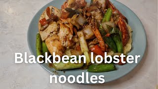 Unbelievably Tasty Chinese Blackbean Lobster Noodles [upl. by Atsev]