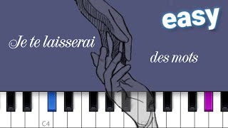 Patrick Watson  Je te laisserai des mots EASY PIANO TUTORIAL [upl. by Earehs850]