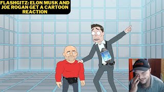 Flashgitz Elon Musk and Joe Rogan Get A Cartoon Reaction [upl. by Adnawuj]