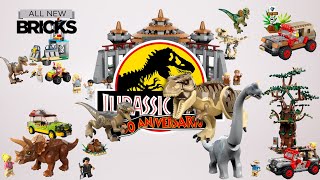 Lego Jurassic Park 30th Anniversary Compilation Speed Build of All Sets [upl. by Odracir]