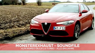 MONSTERexhaust  ALFA ROMEO GIULIA 200280PS w EN SUB [upl. by Press94]