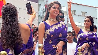 Keerthy Suresh Inaugurates Mangalya Shopping Mall In RTC X Roads  News Buzz [upl. by Darell]