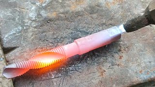 This steel hardening technique is not taught in schools quality TAPS hand drills [upl. by Ferreby]