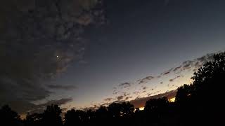 Beautiful Golden Sunset to Moonset from the Roof Cam  GoPro 10 Black Time Lapse 10s Interval [upl. by Ayouqat]