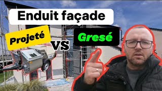 Enduit de façade projeté ou enduit gresé choix Crépi ext ✅ [upl. by Oidiple]