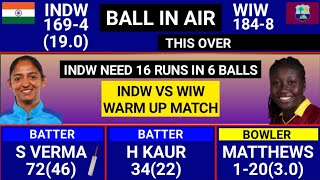 India Women Vs West Indies Women Warm Up Match Highlights INDW vs WIW Warm Up Match Highlights [upl. by Lertnahs]