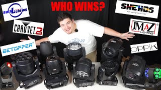 Battle of The Moving Head Lights  Comparing 12 Movers  DJ Gear Review [upl. by Xilef]