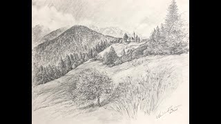 ć¨ąĺ’Śĺ±±ćž—é‰›ç­†ç´ ćŹŹ Drawing Tree Slovenia Alps Part 23 [upl. by Berglund]