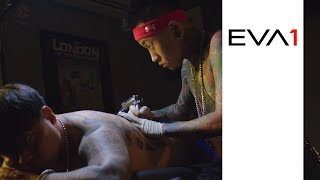 Shooting Tattoo Art with EVA1  Panasonic [upl. by Som526]