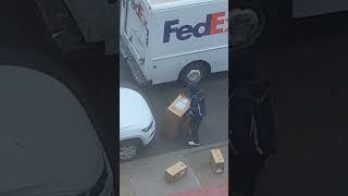 shorts fedex driver drops my delivery bummer [upl. by Tome]