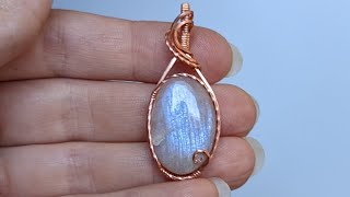 Oval Cabochon Wire Wrapped Pendant Tutorial [upl. by Guy]