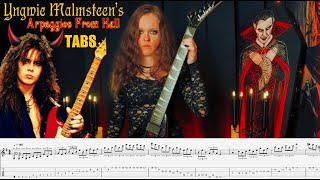 HOW TO PLAY quotArpeggios From Hellquot by Yngwie Malmsteen  Guitar Lesson by Sacra Victoria [upl. by Ttiwed409]