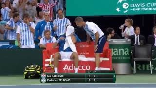 RESUMEN Ivo Karlovic CRO v Federico Delbonis ARG [upl. by Ahcarb]