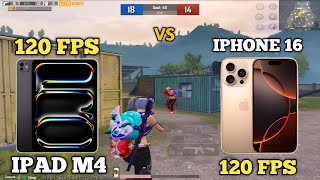 iPhone 16 Pro Max vs iPad Pro M3 120 FPS  Which Device Perform Better In PUBG MOBILE [upl. by Arabrab73]