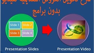 تحويل البوربوينت لفيديو بدون برامج converting powerpoint to video [upl. by Eletnahc]