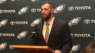 NFL Draft 2018 Eagles introduce Dallas Goedert [upl. by Elyrehc300]