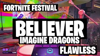 FORTNITE FESTIVAL Imagine Dragons  Believer 100 Flawless Gameplay Hard Level [upl. by Fagen874]