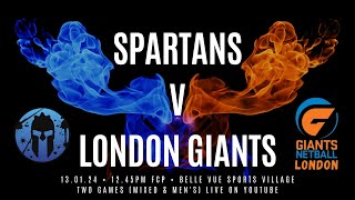 Spartans vs London Giants 13012024 Double Header [upl. by Cookie]