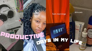 PRODUCTIVE DAYS IN MY LIFE  5am mornings school skincare jogging etc  South African Youtuber [upl. by Nahsaj]