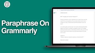 How To Paraphrase On Grammarly [upl. by Anaile]