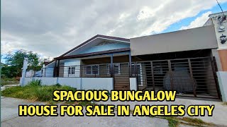 SPACIOUS BUNGALOW HOUSE FOR SALE • ANGELES CITY PAMPANGA • NEAR CLARK [upl. by Westberg]