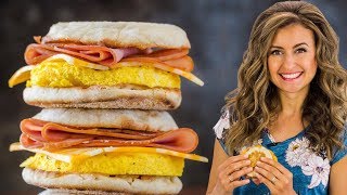 How To Make FreezerFriendly Breakfast Sandwiches  Meal Prep [upl. by Secor]