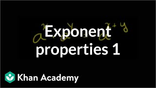 Exponent properties 1  Exponent expressions and equations  Algebra I  Khan Academy [upl. by Suchta]