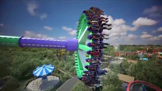 Six Flags Fiesta Texas New For 2019 The Joker Wild Card Spinning Pendulum Ride [upl. by Santini]