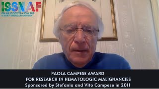 Prof Vito Campese talks about the YI Paola Campese Award [upl. by Tletski]