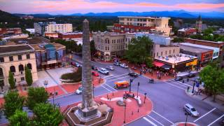 Downtown Asheville NC Time Lapse SunrisetoSunset in a Blue Ridge Mountain City [upl. by Iover]