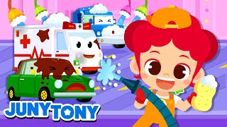 NEW Car Wash Song  Fun Facts About Cars  Vehicle Song  Car Songs for Kids  JunyTony [upl. by Krause987]