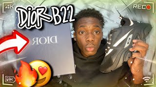 UNBOXING Dior B22 SNEAKER ‘Black Technical Mesh’ Review  ON FOOT [upl. by Hubing]