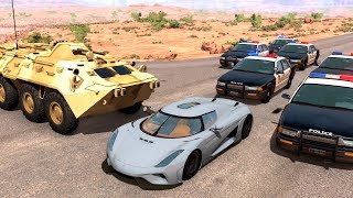 Extreme Police Chases CrashesampFails 20  BeamNG Drive [upl. by Niwrud]