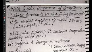 ABIOTIC amp BIOTIC FACTORS EFFECTING ECOSYSTEM  ENVIRONMENTAL STUDIES [upl. by Llenal73]