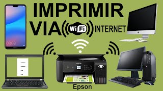 Cómo hacer impresiones desde internet o WiFi como configurar para imprimir via wifi EPSON L3160 [upl. by Lertnahs]