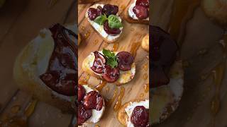 Balsamic Roasted Cherry amp Goat Cheese Crostini [upl. by Sebastian118]