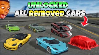 Unlocked🔓 all removed cars😱 in Extreme car driving simulator 🔥 [upl. by Rahel]