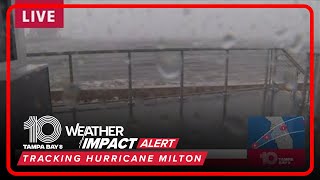 Heavy wind rain seen along St Pete Pier ahead of Hurricane Milton [upl. by Conias866]