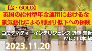 英国の給付型年金運用における金～景気悪化による利回り低下への保険【金】231120商品先物投資情報GoldTVnet [upl. by Haggi538]