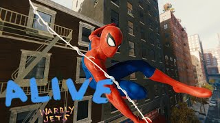 Alive  Warbly Jets  Swinging To Tunes🎵 SpiderMan PC [upl. by Ynetruoc452]