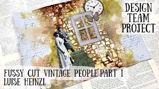 Junk Journal background set Part 1  Vintage People  DT project  Luise Heinzl [upl. by Anialram284]