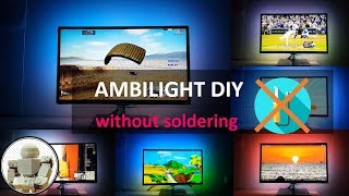 Ambilight LED DIY  WS2812bNeopixel  Arduino Uno Project without soldering  How to make [upl. by Rainah]