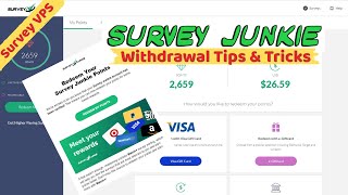 Survey Junkie Tricks And Tips  Auto Gift Card Withdrawal System [upl. by Trace]