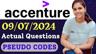 9 July Accenture Pseudo Codes  Accenture Technical Assessment Questions pseudocodesaccenture job [upl. by Laerol]