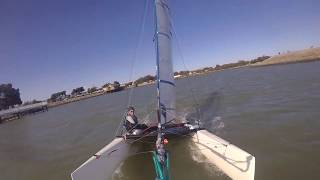 Nacra 500 sailing with data [upl. by Limemann510]