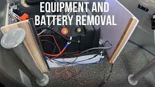 Airstream Basecamp 20X Equipment and Battery Removal In Preparation For 24V Battery Upgrade [upl. by Hamehseer]