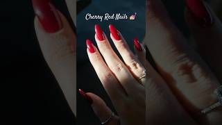 Cherry Red Nails  winter nails shorts [upl. by Lazar]