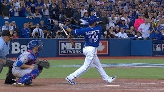 Jose Bautista hammers goahead threerun shot in ALDS Game 5 delivers epic bat flip [upl. by Nrol866]